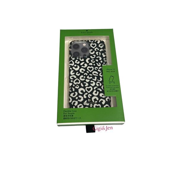KATE SPADE iPhone 15 Pro Max Clear phone case w Graphic Leopard NEW - Picture 6 of 8